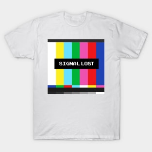 Vintage Signal lost tv test pattern color bar pattern T-Shirt